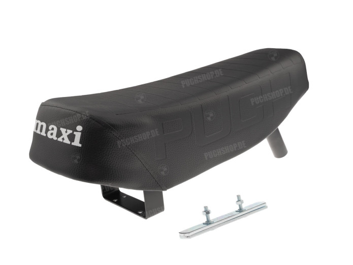Buddyseat Puch Maxi S custom with stamped logo black 