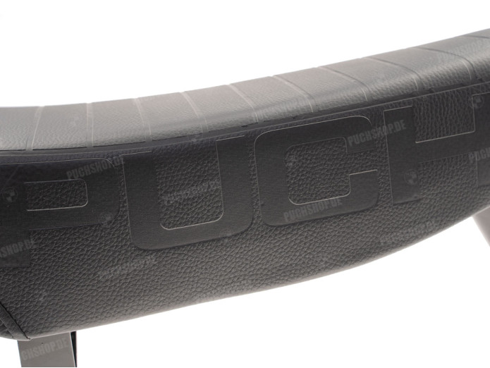 Buddyseat Puch Maxi S custom with stamped logo black 