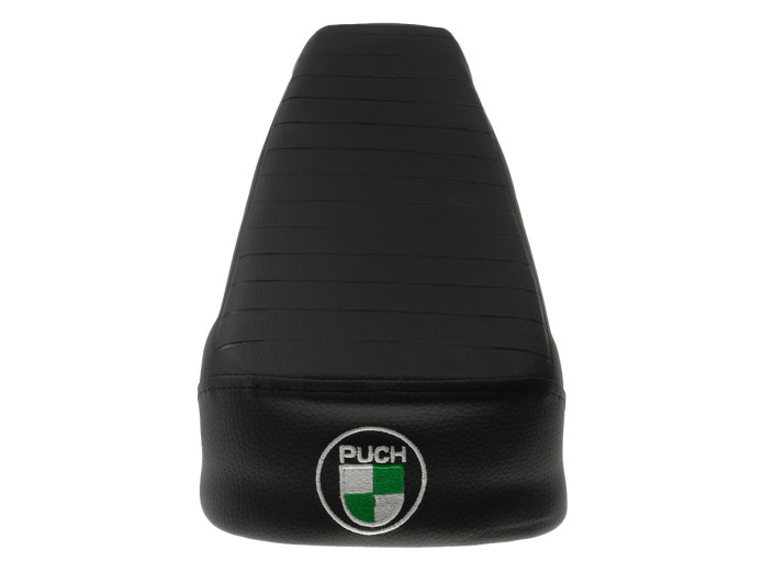 Buddyseat Puch Maxi S custom met gestikt Puch logo 