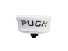 Puch Saddle / Parts Saddle Puch Maxi white Saddle Puch Maxi thick white with logo