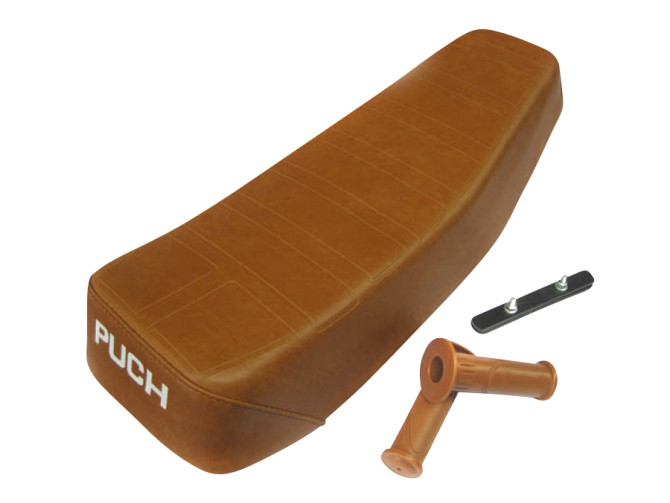 Buddyseat Puch Maxi S standaard bruin classic + handvat set product
