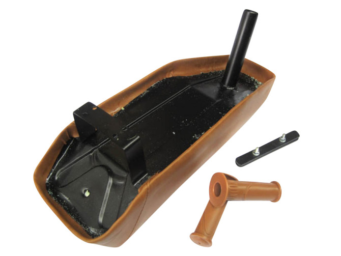 Buddyseat Puch Maxi S standaard bruin classic + handvat set product