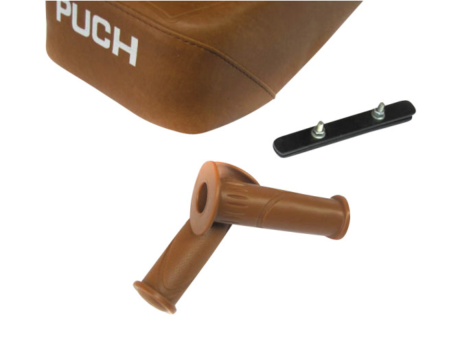 Buddyseat Puch Maxi S standaard bruin classic + handvat set product