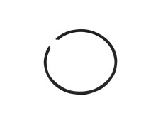 Piston ring 45mm 70cc Power One (45x1.5 B)