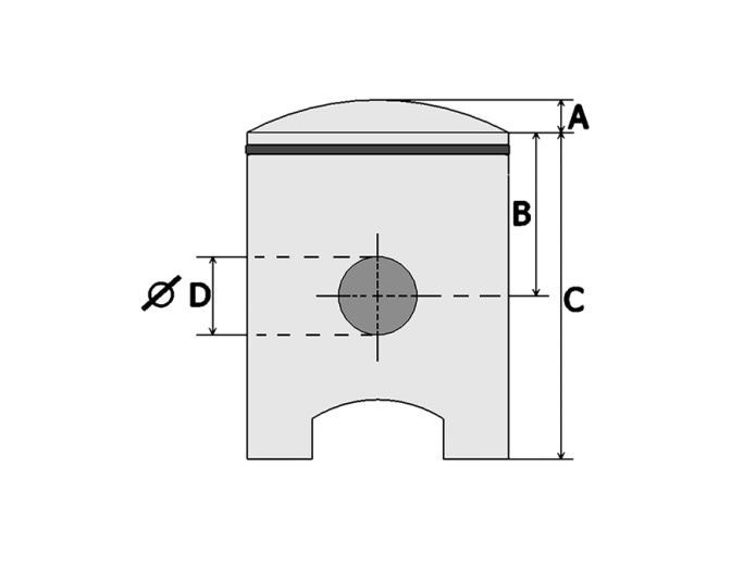 Piston 37.965mm 50cc Meteor pin 12 Puch Magnum X / Supermaxi