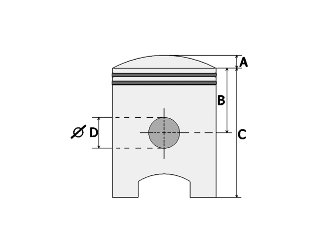 Piston 45mm pin 14mm for Sachs 50 S engine product