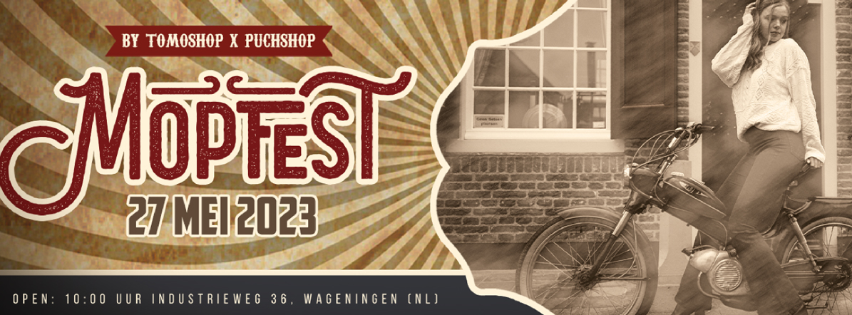MopFest 27 mei 2027 bij Puchshop in Wageningen